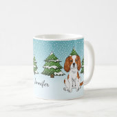 Blenheim Cavalier koning Charles spaniel in de win Koffiemok (Voorkant rechts)