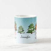 Blenheim Cavalier koning Charles spaniel in de win Koffiemok (Center)