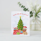 Blenheim Cavalier Koning Charles Spaniel's Kerstmi Feestdagenkaart (Staand voorkant)