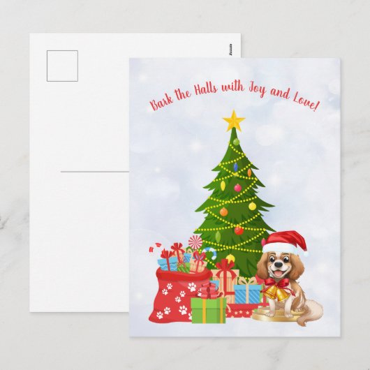 Blenheim Cavalier Koning Charles Spaniel's Kerstmi Feestdagenkaart (Voorkant / Achterkant)