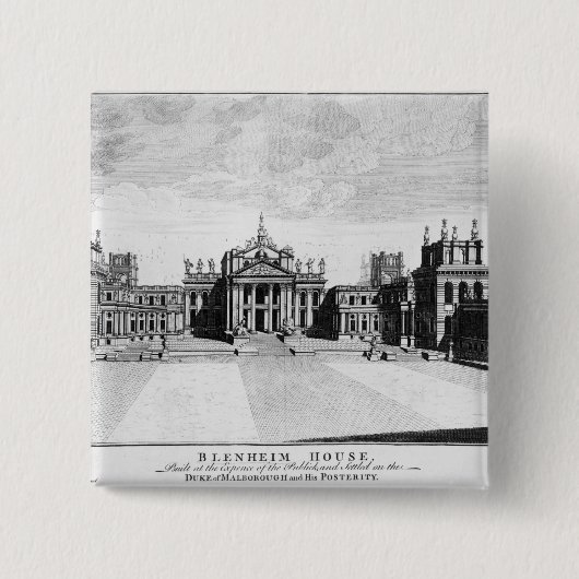 Blenheim Palace Vierkante Button 5,1 Cm (Voorkant)