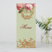 Blenheim Roos - Elegant Sage Green Menu (Staand voorkant)