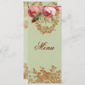 Blenheim Roos - Elegant Sage Green Menu (Voorkant / Achterkant)