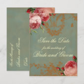 Blenheim Roos Save the Date Aankondigingskaart (Voorkant / Achterkant)