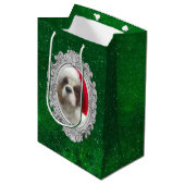 Blenheim Santa Cavalier Spaniel Gift Bag  Medium Cadeauzakje (Voorkant Gekanteld)