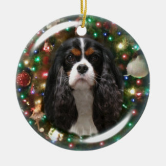 Blenheim & Tricolor Cavalier King Charles Spaniel Keramisch Ornament