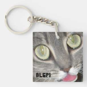 Blep Cat tounge Stickers Sleutelhanger