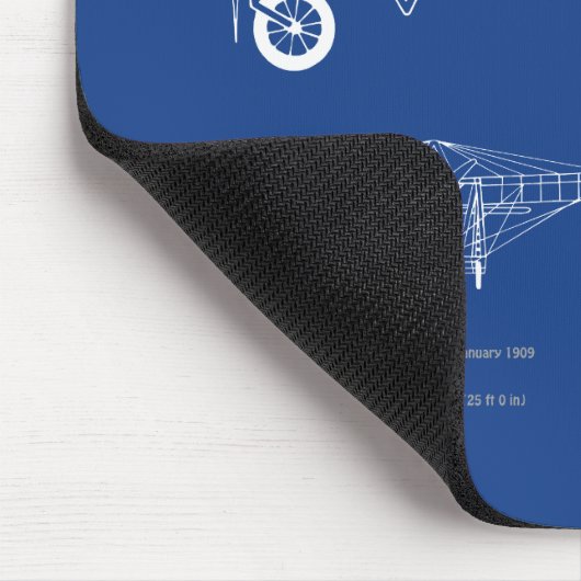 Bleriot XI - Vliegtuigblauwdruk Tekenplannen AD Muismat (Hoek)