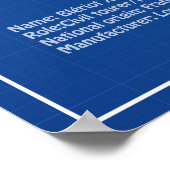 Bleriot XI - Vliegtuigblauwdruk Tekenplannen AD Poster (Hoek)