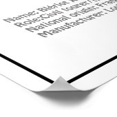 Bleriot XI - Vliegtuigblauwdruk Tekenplannen BD Poster (Hoek)