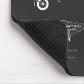 Bleriot XI - Vliegtuigblauwdruk Tekenplannen PD Muismat (Hoek)