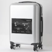 Bleriot XI - Vliegtuigblauwdruk Tekenplannen PD Sticker (Koffer)