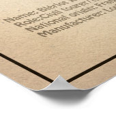 Bleriot XI - Vliegtuigblauwdruk Tekenplannen SD Poster (Hoek)