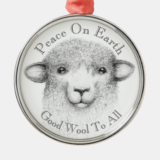 Bless Ewe Ornament - Romney Lamb (Voorkant)