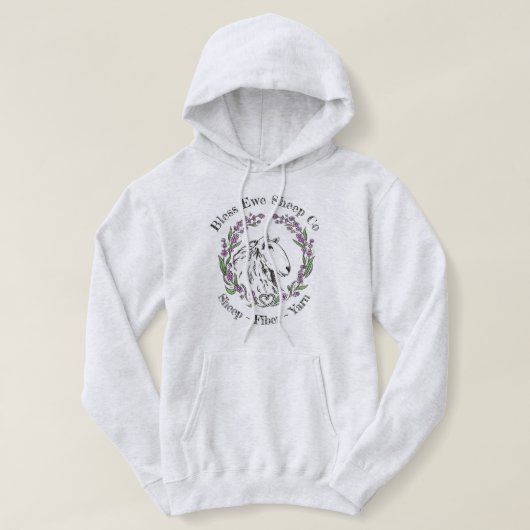 Bless Ewe Sheep Co - Lavendel Design Hoodie (Design voorkant)
