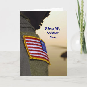 Bless My Soldier Son Prayer Kaart