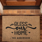 Bless Ons Thuis Gepersonaliseerde Nep Boerenbalt Deurmat
