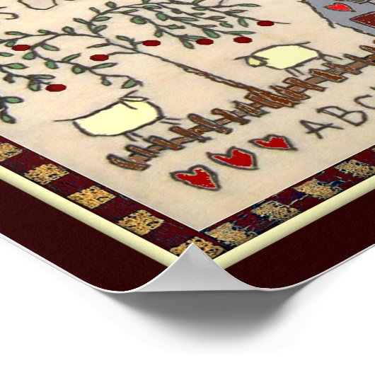 BLESS ONZE HOME~Primitieve Rustic Home Decor Art Poster (Hoek)