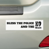 BLESS POLICE & K9 UNIT BUMPERSTICKER (Op auto)