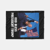 Bless President Trump 2024 stemmen Fleece Deken (Voorkant (Horizontaal))