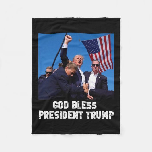 Bless President Trump 2024 stemmen Fleece Deken (Voorkant)