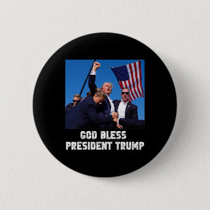 Bless President Trump 2024 stemmen Ronde Button 5,7 Cm