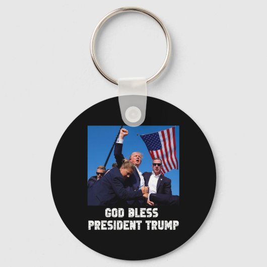 Bless President Trump 2024 stemmen Sleutelhanger (Voorkant)