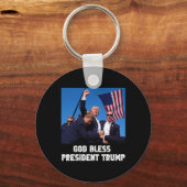 Bless President Trump 2024 stemmen Sleutelhanger (Voorkant)