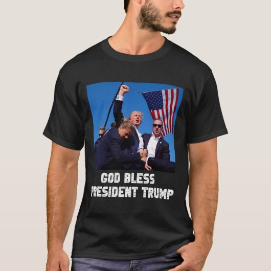 Bless President Trump 2024 stemmen T-shirt (Voorkant)