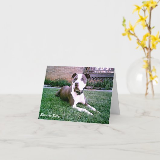 Bless the Bullys notecard Kaart (Gele Bloem)