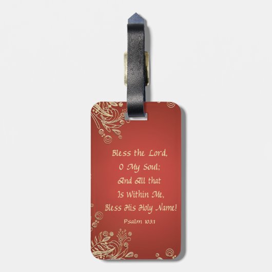 Bless the Lord Bagagelabel (Achterkant verticaal)