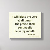Bless the Lord Canvas Afdruk (Voorkant)