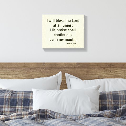 Bless the Lord Canvas Afdruk (Insitu (Slaapkamer))