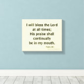 Bless the Lord Canvas Afdruk (Insitu (Houten vloer))