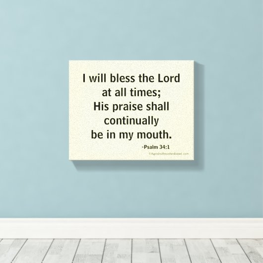 Bless the Lord Canvas Afdruk (Insitu (Houten vloer))