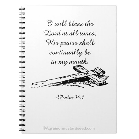 Bless The Lord Notitieboek (Voorkant)