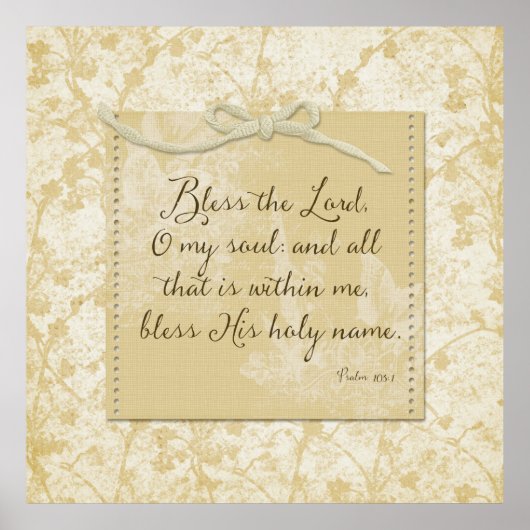 Bless the Lord O My Soul Poster (Voorkant)