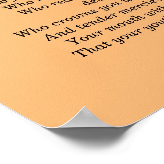 Bless the Lord, O my ziel Poster (Hoek)