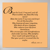 Bless the Lord, O my ziel Poster (Voorkant)