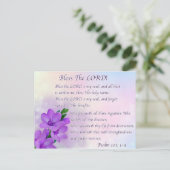 Bless the LORD of My Soul. Briefkaart (Staand voorkant)