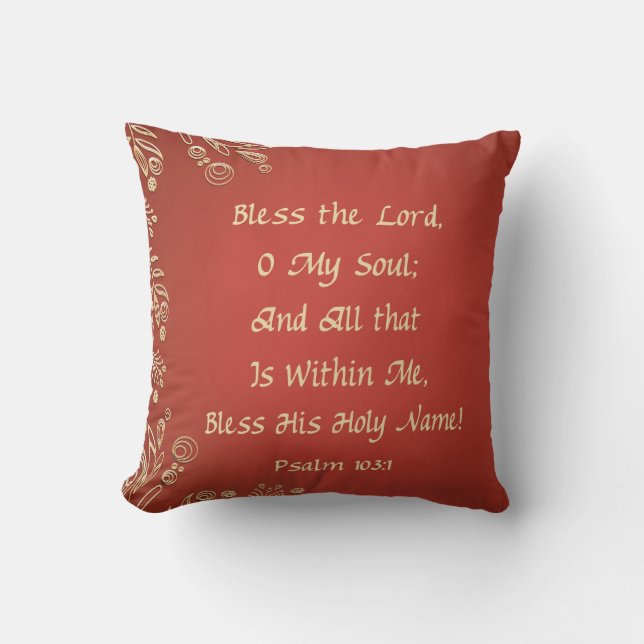 Bless the Lord Pillow Kussen (Voorkant)