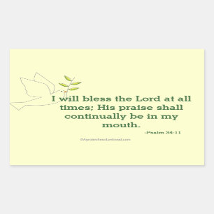 Bless The Lord Rechthoekige Sticker