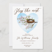 Bless the Nest Faith Baby shower Nesting Party (Bl Kaart (Voorkant)