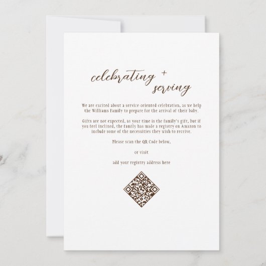 Bless the Nest Faith Baby shower Nesting Party (Bl Kaart (Achterkant)