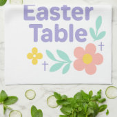 Bless This Easter Table Floral Towel 2026 Theedoek (Gevouwen)