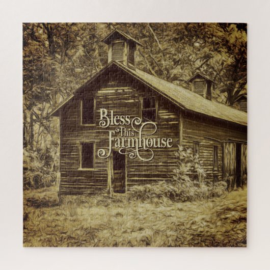 Bless This Farmhouse Vintage Legpuzzel (Verticaal)