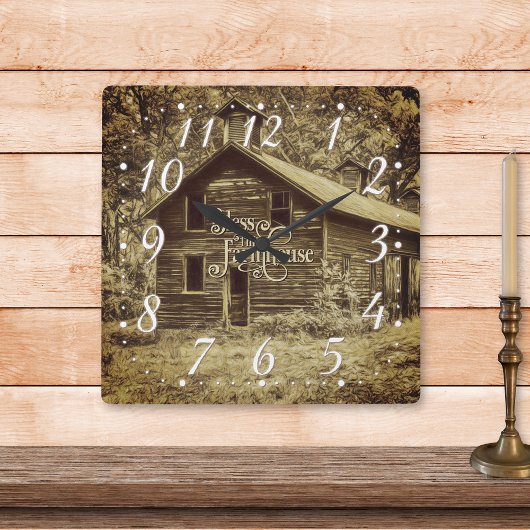 Bless This Farmhouse Vintage Vierkante Klok
