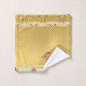 "Bless this Home" Gouden Bloem Bad Handdoek (Wasdoekje)