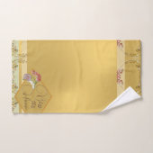 "Bless this Home" Gouden Bloem Bad Handdoek (Handdoek)