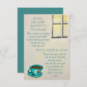 Bless This Home – Prayer Card - Note Card Kaart (Voorkant / Achterkant)